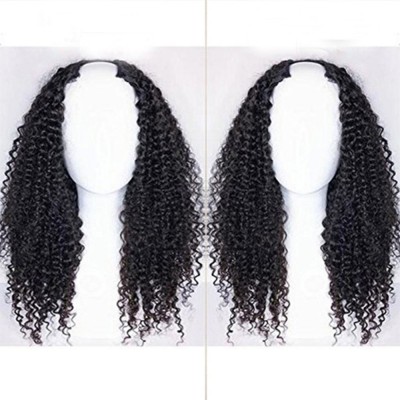 Kinky Curly u Part Wig Virgin Hair Brazilian Glueless u Part Kinky Curly Wigs For Black Women Pre Plucked Human Hair Upart Wigs