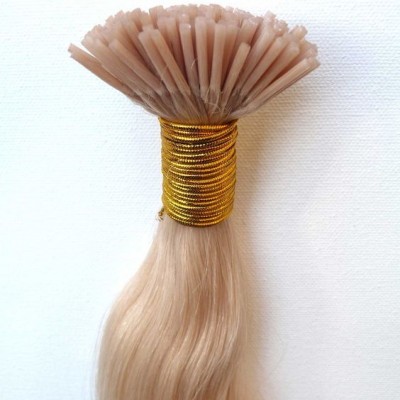 factory Price Buy Wholesale U V Fan Y I tip keratin human hair blond fu sion  bond hair extensions