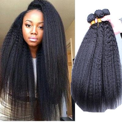 100% Unprocessed brazilian 8A Grade Human Remy Virgin Hair kinky Straight Bundle