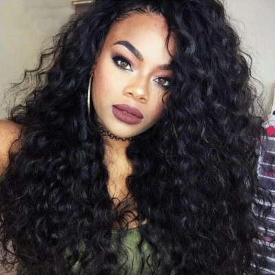 Aliexpress 360 pre plucked human hair wig invisible transparent lace 180%density full 360 human wigs deep wave