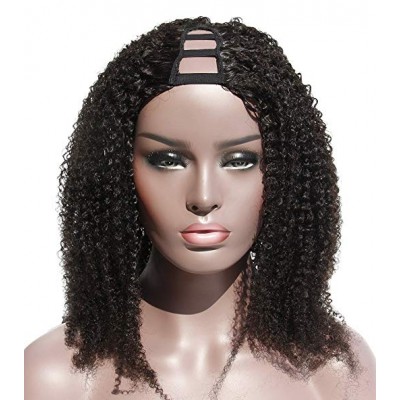 Wholesale cheap curly ombre human hair u part wig Glueless women lace wigs,kinky curly u part wig human hair